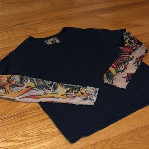 Fake tattoo shirt boys sz6-8yr